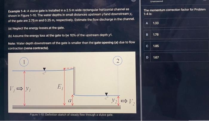 Solved Open channel flowis the answer A , B , C or D ?plz | Chegg.com
