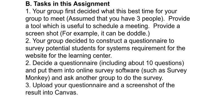 Solved B. Tasks In This Assignment 1. Your Group First | Chegg.com