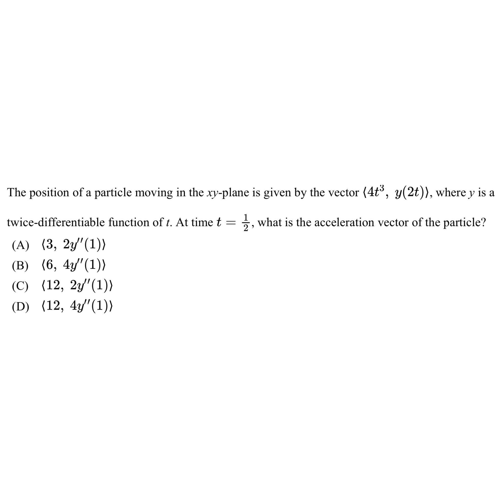Solved The position of a particle moving in the xy-plane is | Chegg.com