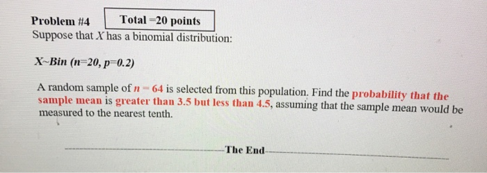 Solved Problem #4 Total =20 points Suppose that X has a | Chegg.com