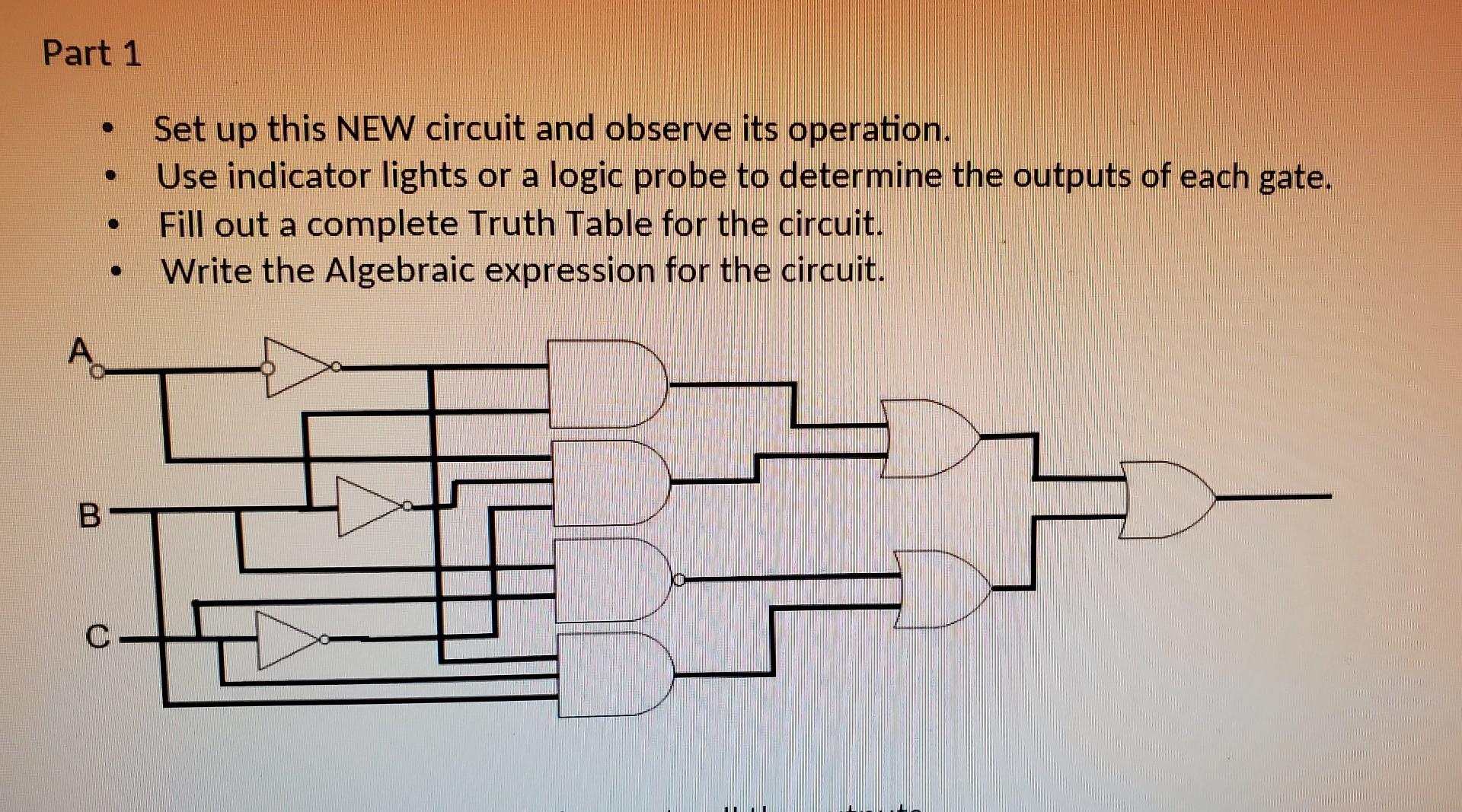 Solved Part 1 - Set up this NEW circuit and observe its | Chegg.com