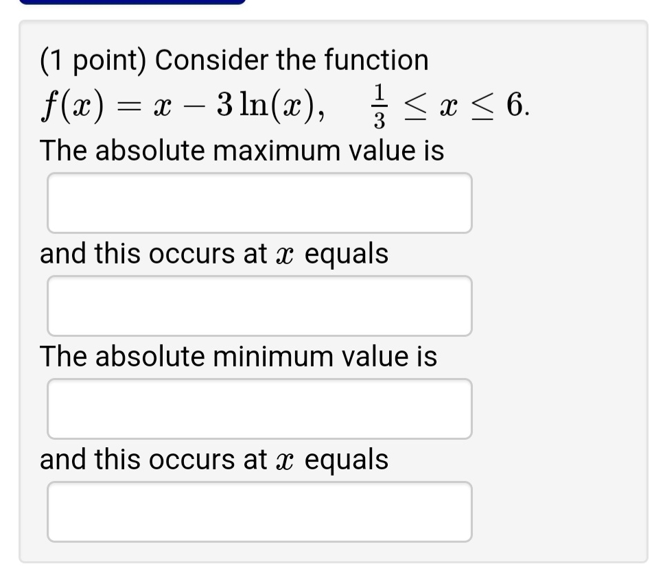 Solved (1 point) Consider the | Chegg.com