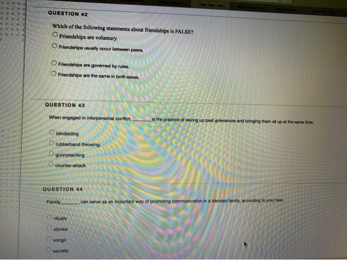 QUESTION 42 Which of the following statements about | Chegg.com