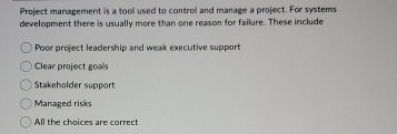 Solved Project management is a tool used to control and | Chegg.com
