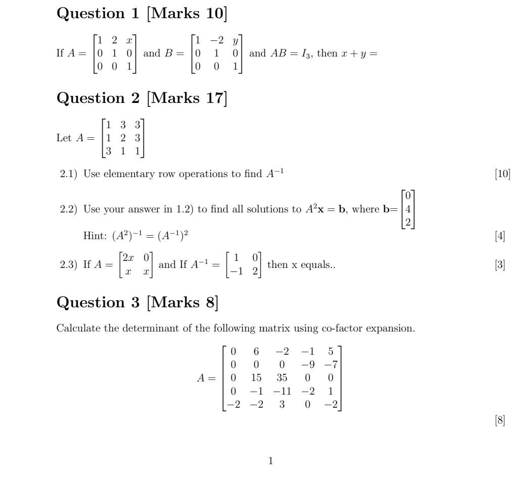 Solved Question 1 Marks 10 1 2 X 1 2 Y If A 010 And B Chegg solved-question-1-marks-10-1-2-x-1-2-y-if-a-010-and-b-chegg