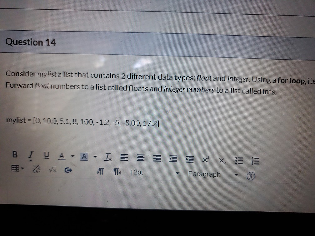 Solved False Question 13 Using a for loop, iterate over the | Chegg.com