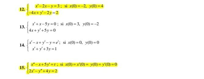 Solved Solve the following systems of linear differential | Chegg.com