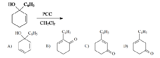 Solved The Tertiary Alcohol Below Was Reacted With Pcc In Ch2cl2 Chegg Com