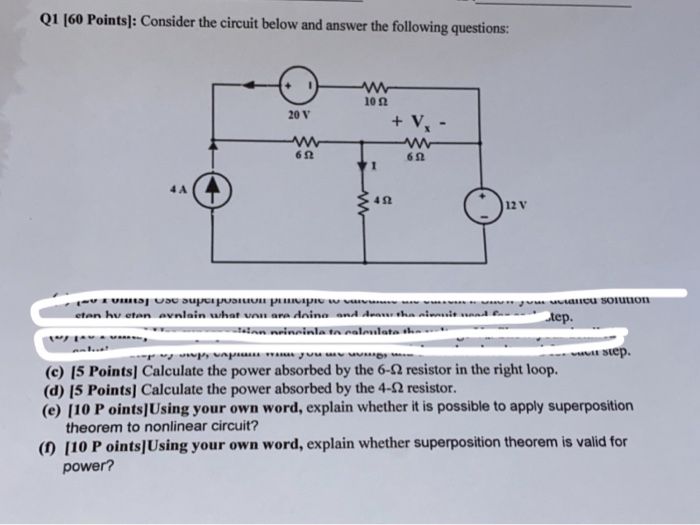 Solved Q1 [60 Points]: Consider the circuit below and answer | Chegg.com