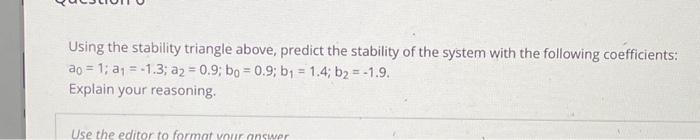 Solved The stability triangle for a general SOS is shown | Chegg.com