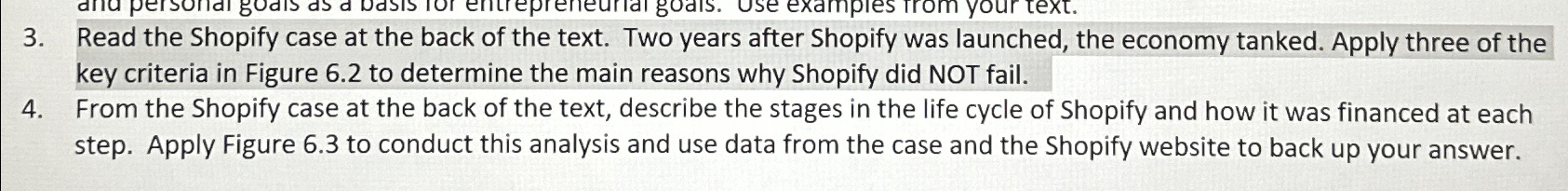 Solved Read the Shopify case at the back of the text. Two | Chegg.com