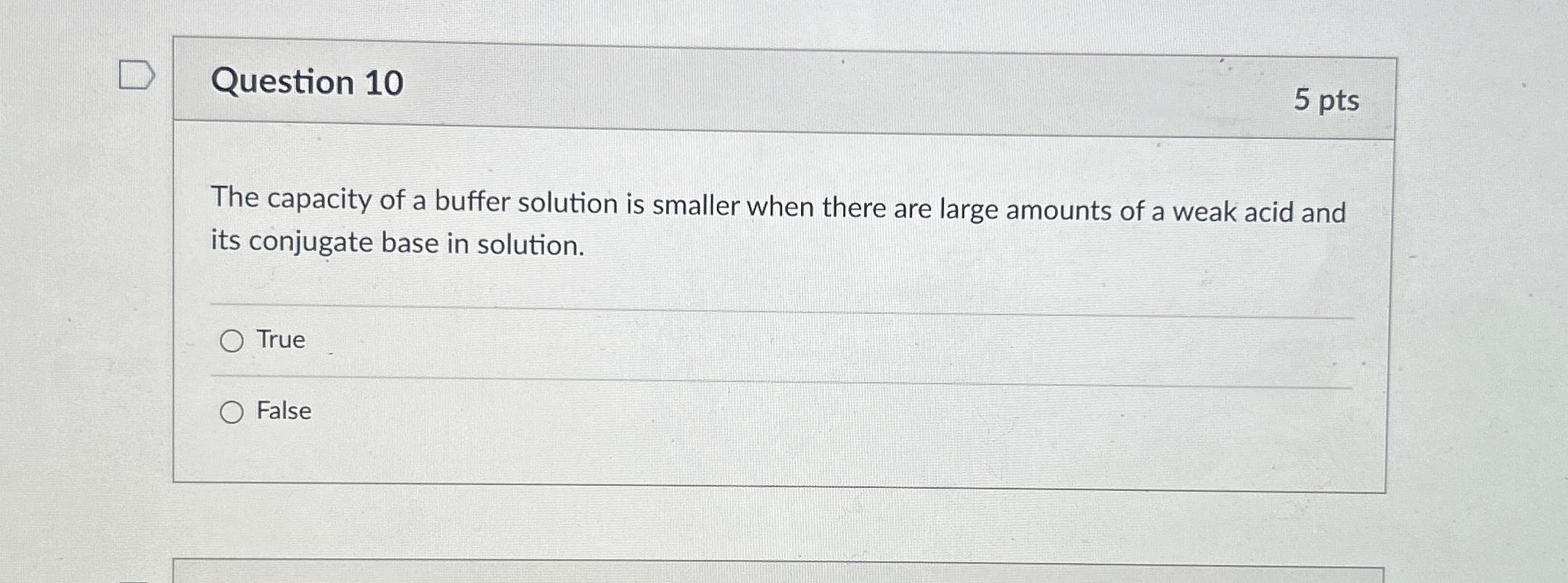Solved Question 105 ﻿ptsThe capacity of a buffer solution is | Chegg.com