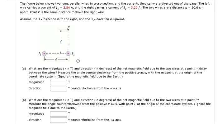 Solved The figure below shows two long, parallel wires in | Chegg.com