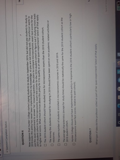 Solved Question Completion Status QUESTION 6 Now suppose | Chegg.com