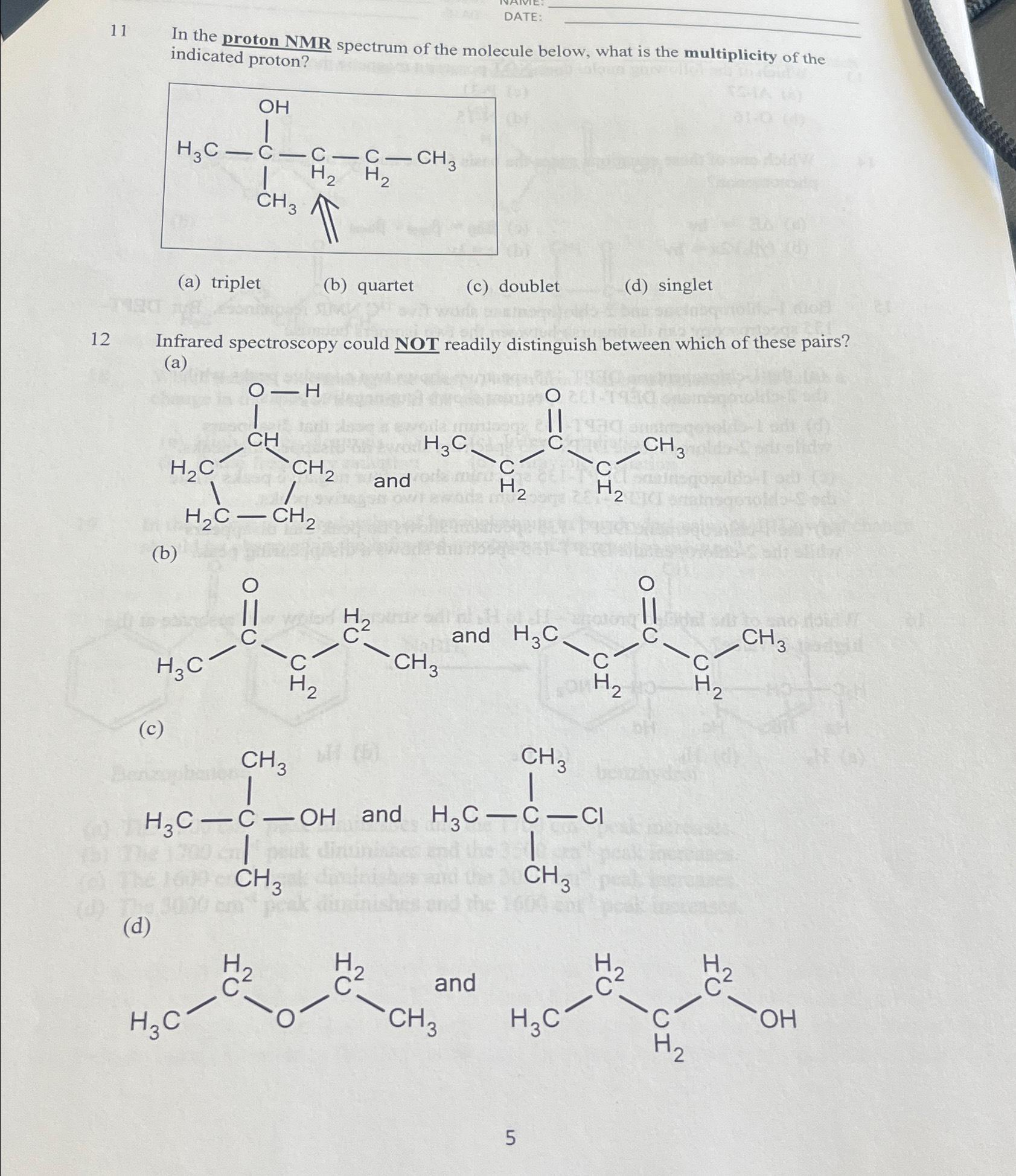 solved-11-in-the-proton-nmr-spectrum-of-the-molecule-below-chegg