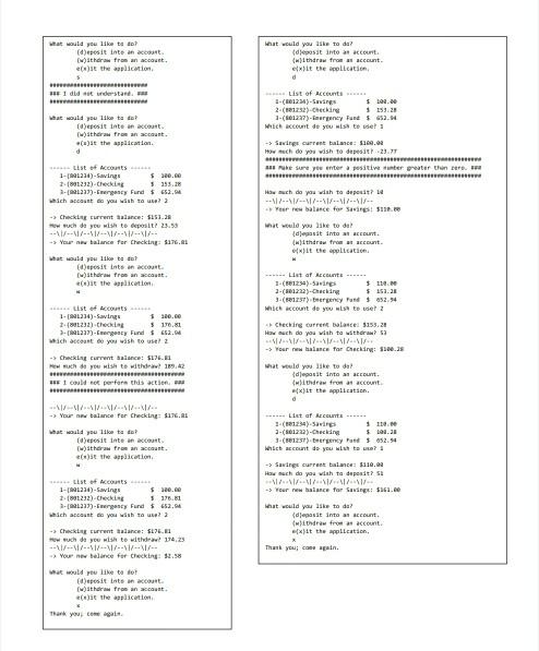 Solved Assignment Week 12: ATM simulator Application In this | Chegg.com