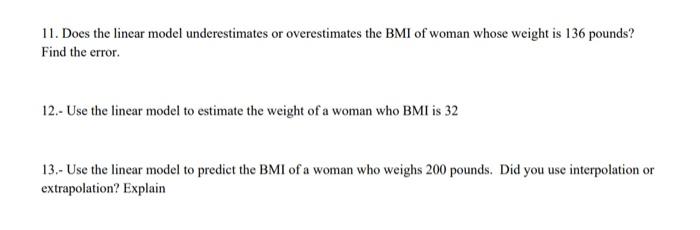 Solved Body Mass Index (BMI) is a measurement of a person's | Chegg.com