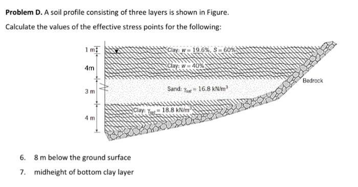 Solved Problem D. A Soil Profile Consisting Of Three Layers | Chegg.com