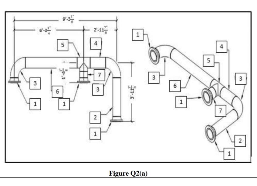 Q2 (a) Figure Q2 (a) illustrate a spool drawing of a | Chegg.com