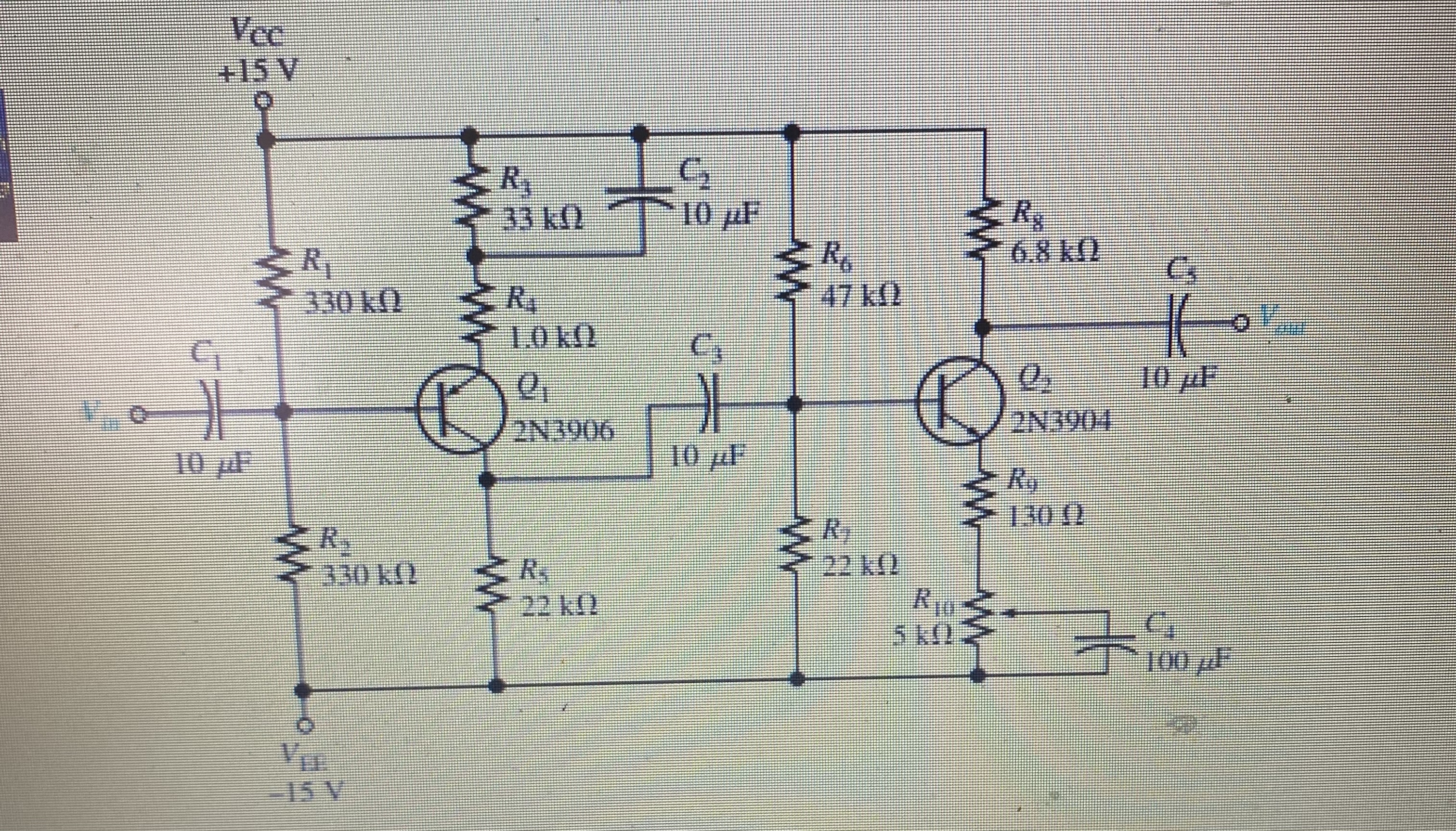 Draw the dc and ac equivalent circuits for the | Chegg.com