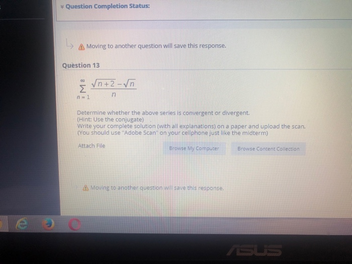 Solved Question Completion Status: Moving to another | Chegg.com