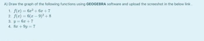 Solved A) Draw the graph of the following functions using | Chegg.com