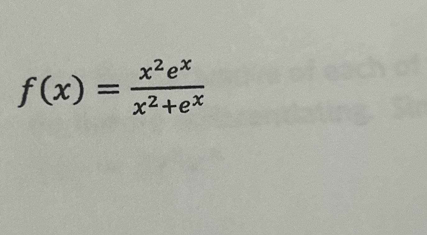 Solved Find The Derivative F X X2exx2 Ex