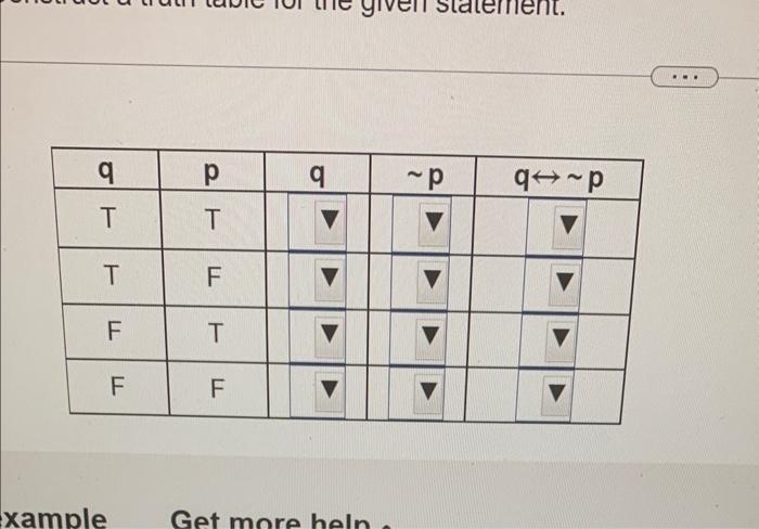 Solved Construct a truth table for the given statement. | Chegg.com