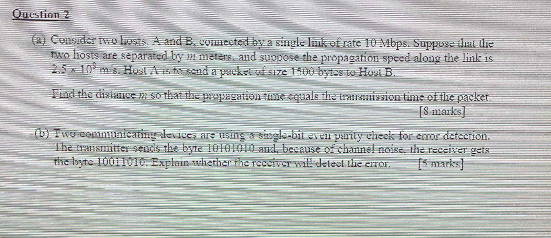 Solved (a) Consider Two Hosts. A And B. Connected By A | Chegg.com