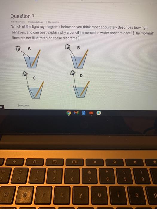 Solved Question 7 you. The Which of the light ray diagrams | Chegg.com