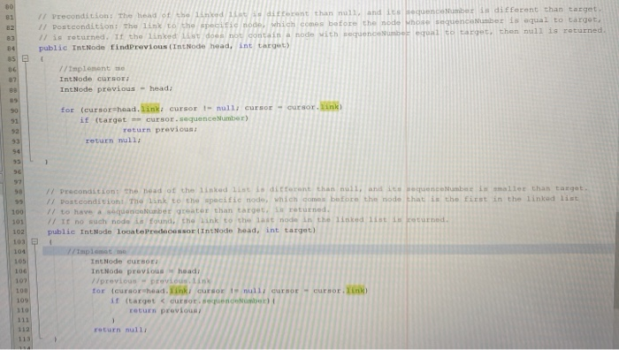 Solved Linked list in java! Please correct my code. i wasn't | Chegg.com
