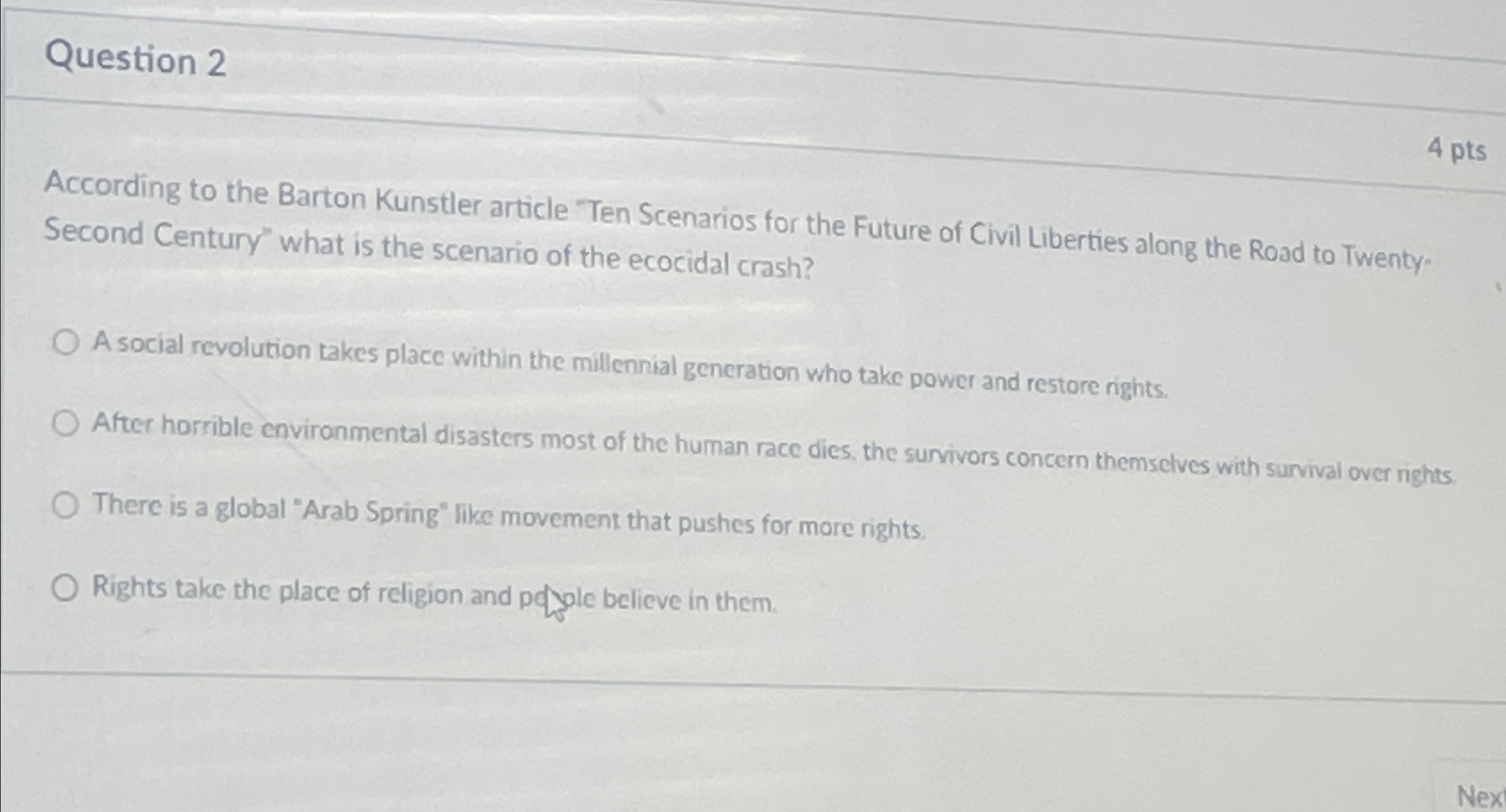 Solved Question 2According to the Barton Kunstler article | Chegg.com