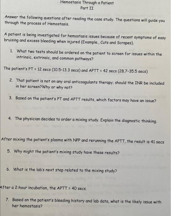 Solved Part II Answer the following questions after reading | Chegg.com