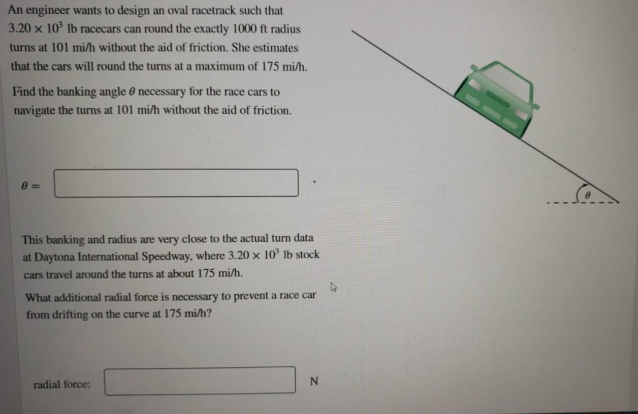 Solved An engineer wants to design an oval racetrack such