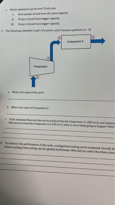 Solved 3. The following schematic is part of a power cycle? | Chegg.com