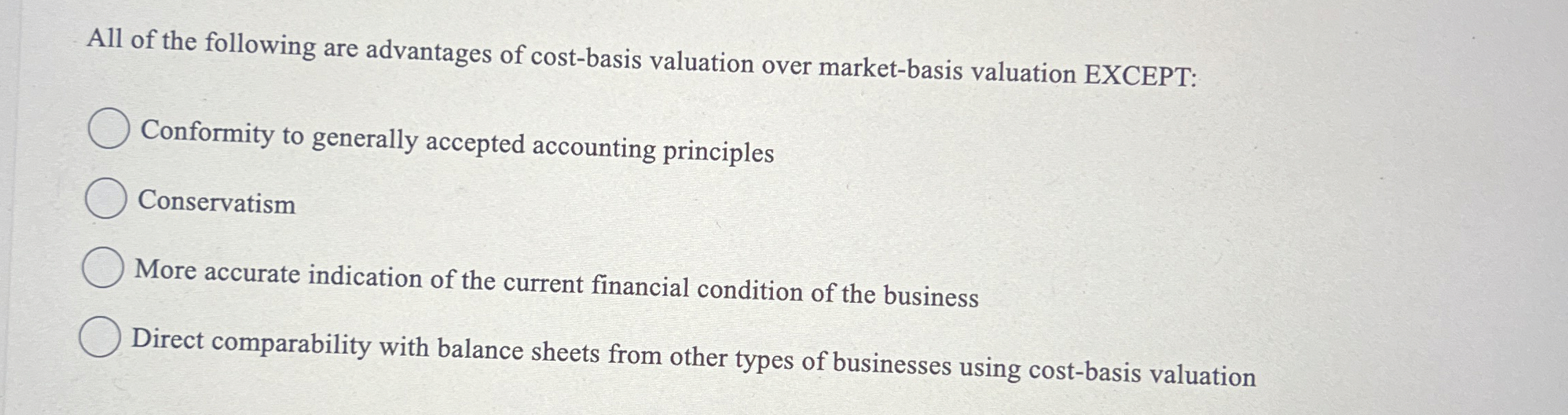 Solved All of the following are advantages of costbasis