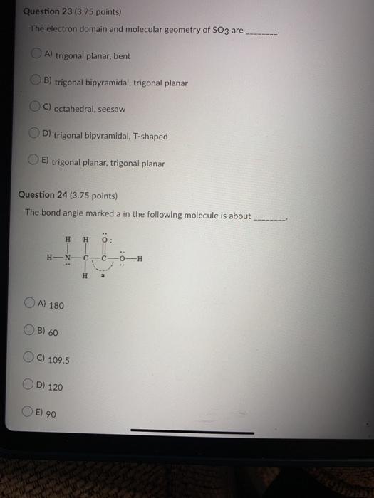 so3 Elektronengeometrie