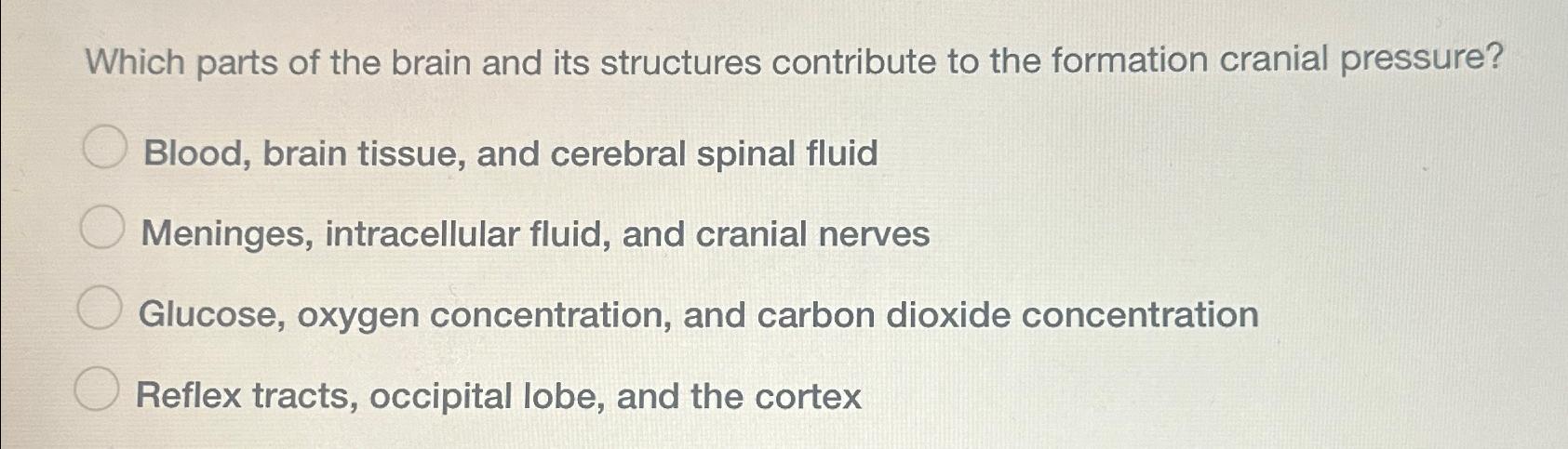 Solved Which parts of the brain and its structures | Chegg.com