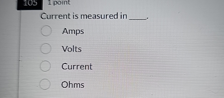 Solved 1 ﻿pointCurrent is measured in q, | Chegg.com