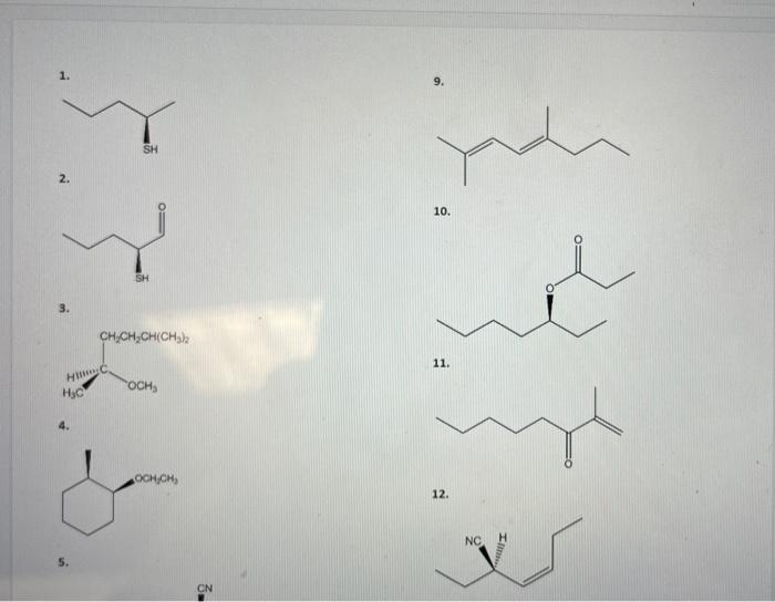 Solved 1. 9. 2. 10. 4. 13. 6. 7. A. Add stereochemistry to | Chegg.com