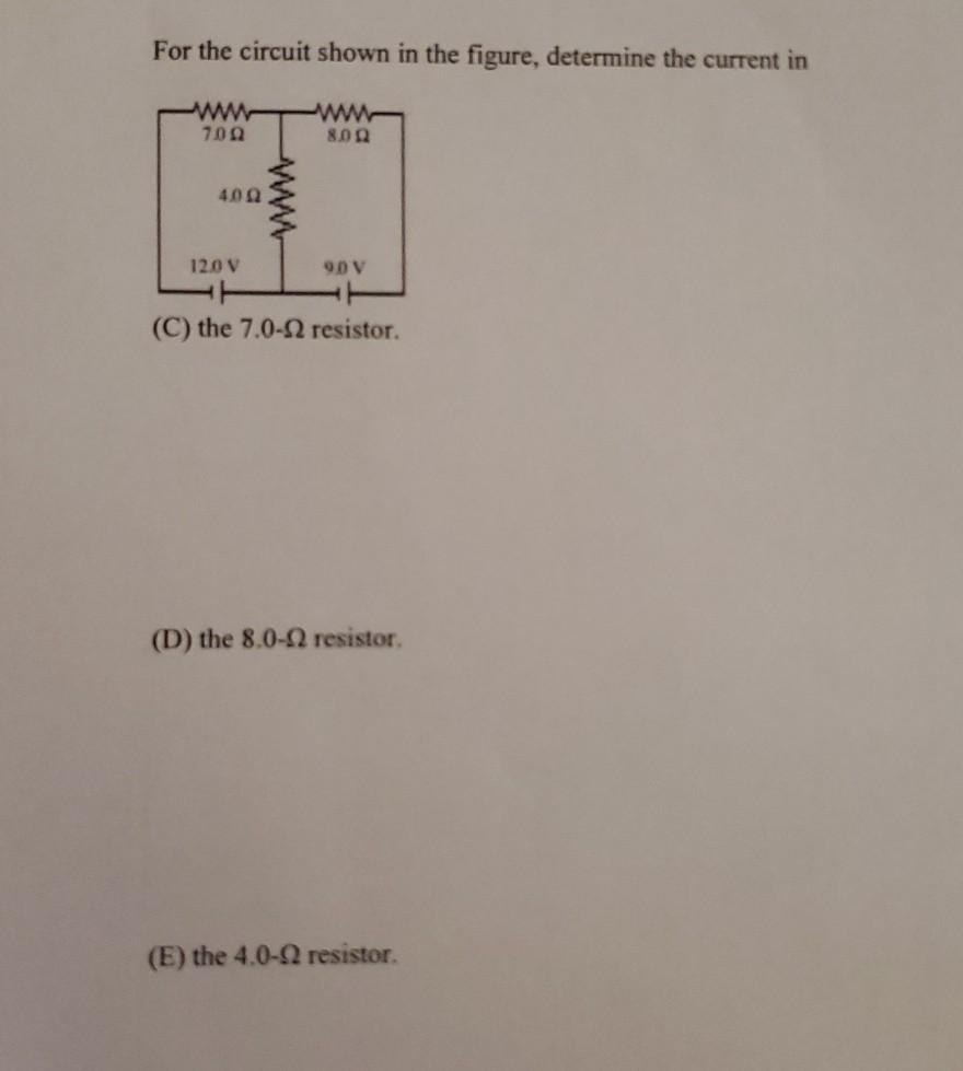 Solved For the circuit shown in the figure, determine the | Chegg.com