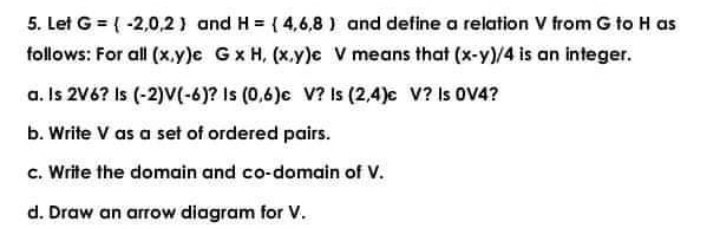 Solved 3 Let C D 3 2 1 1 2 3 And Define A Relati Chegg Com