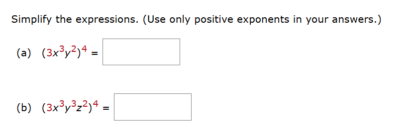 Solved Simplify the expressions. (Use ﻿only positive | Chegg.com