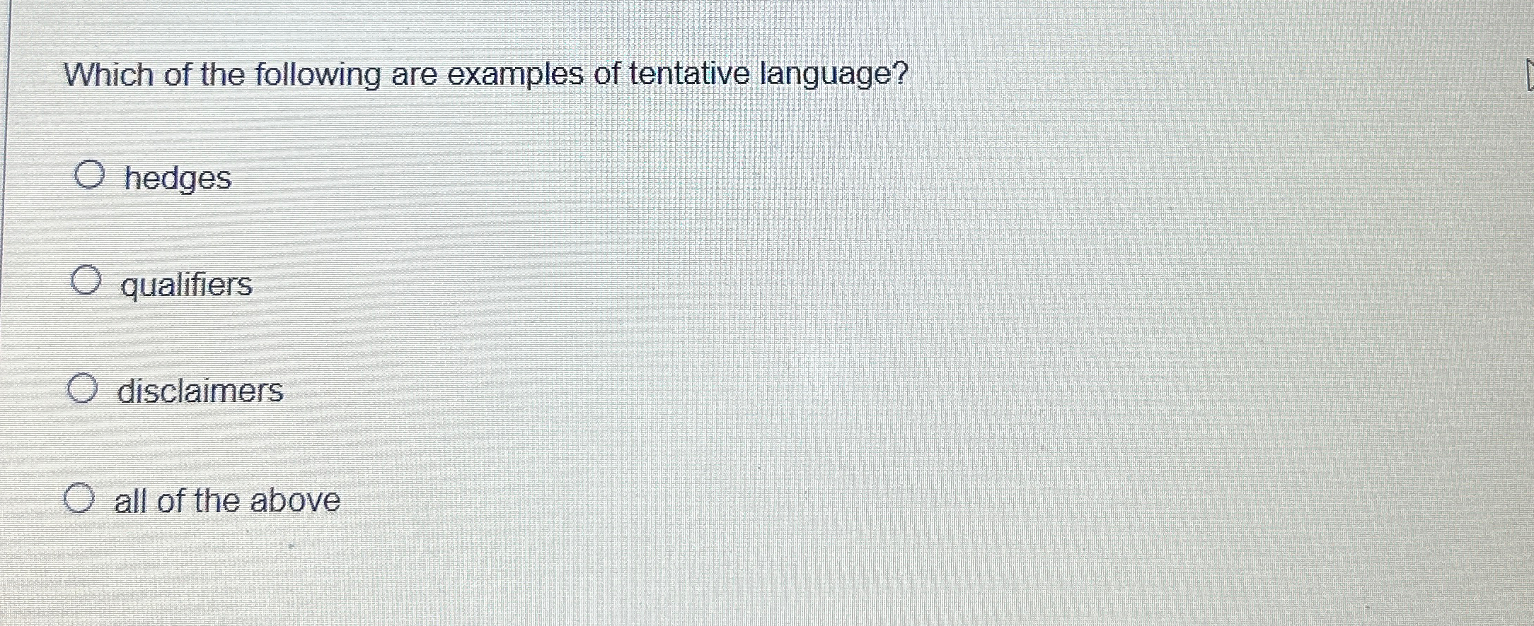 Solved Which of the following are examples of tentative | Chegg.com