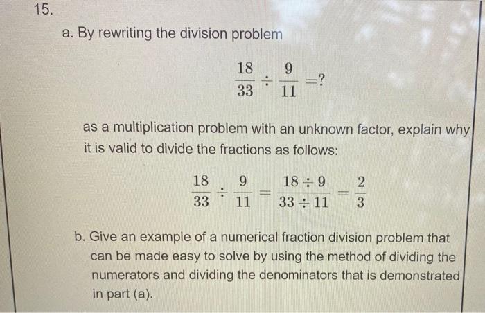 Solved a. By rewriting the division problem 3318÷119=? as a | Chegg.com