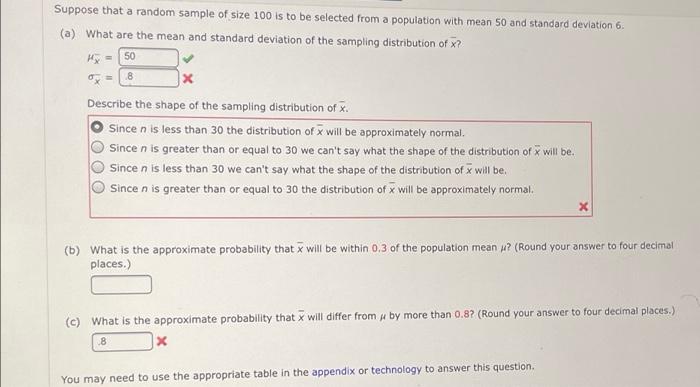Solved 8 Suppose that a random sample of size 100 is to be | Chegg.com
