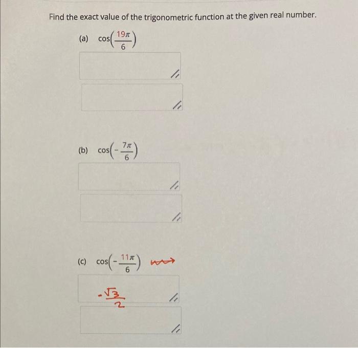 Solved tan(67π)Find the exact value of the trigonometric | Chegg.com