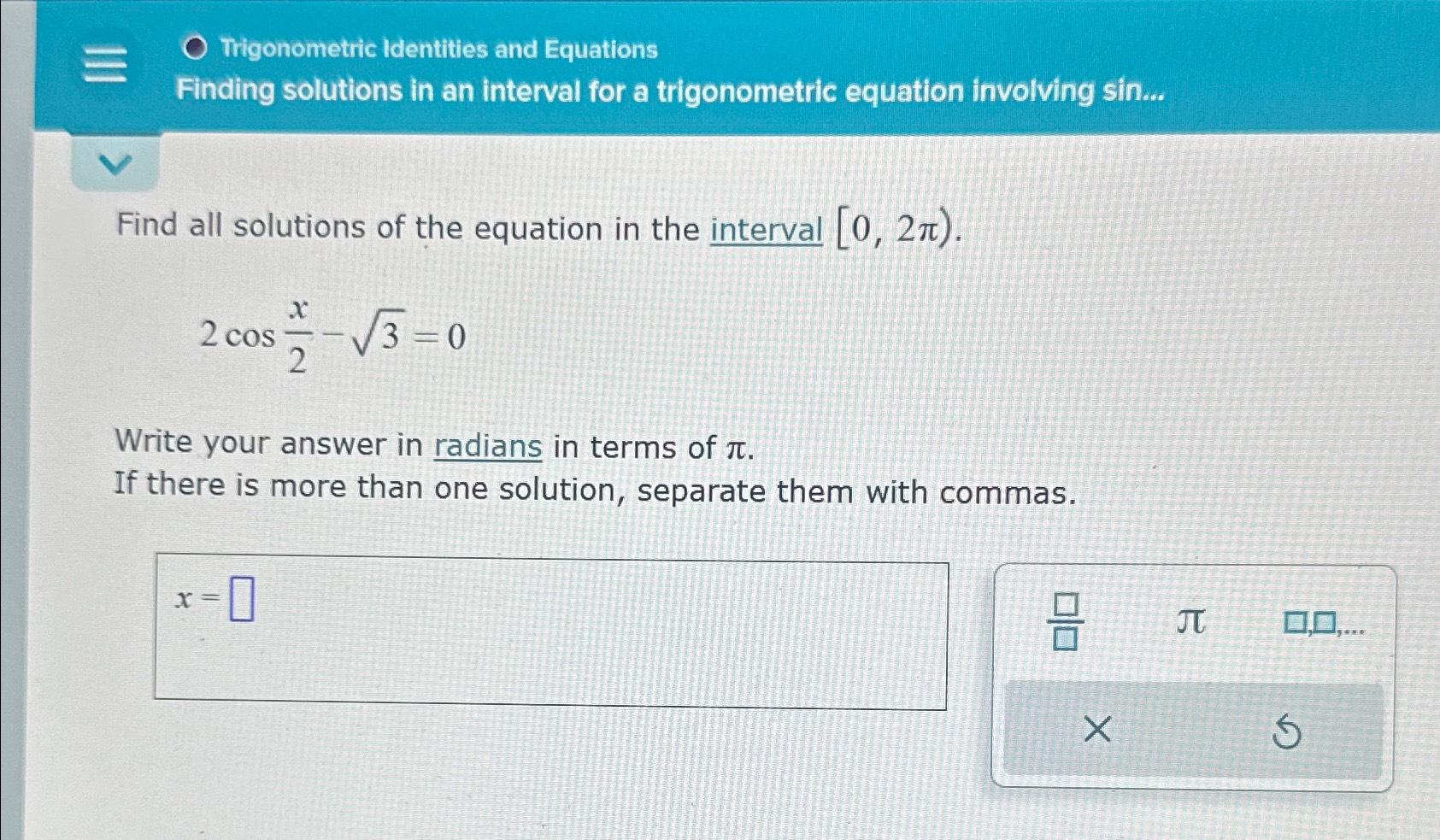 Solved Trigonometric Identities And Equations Finding 6012