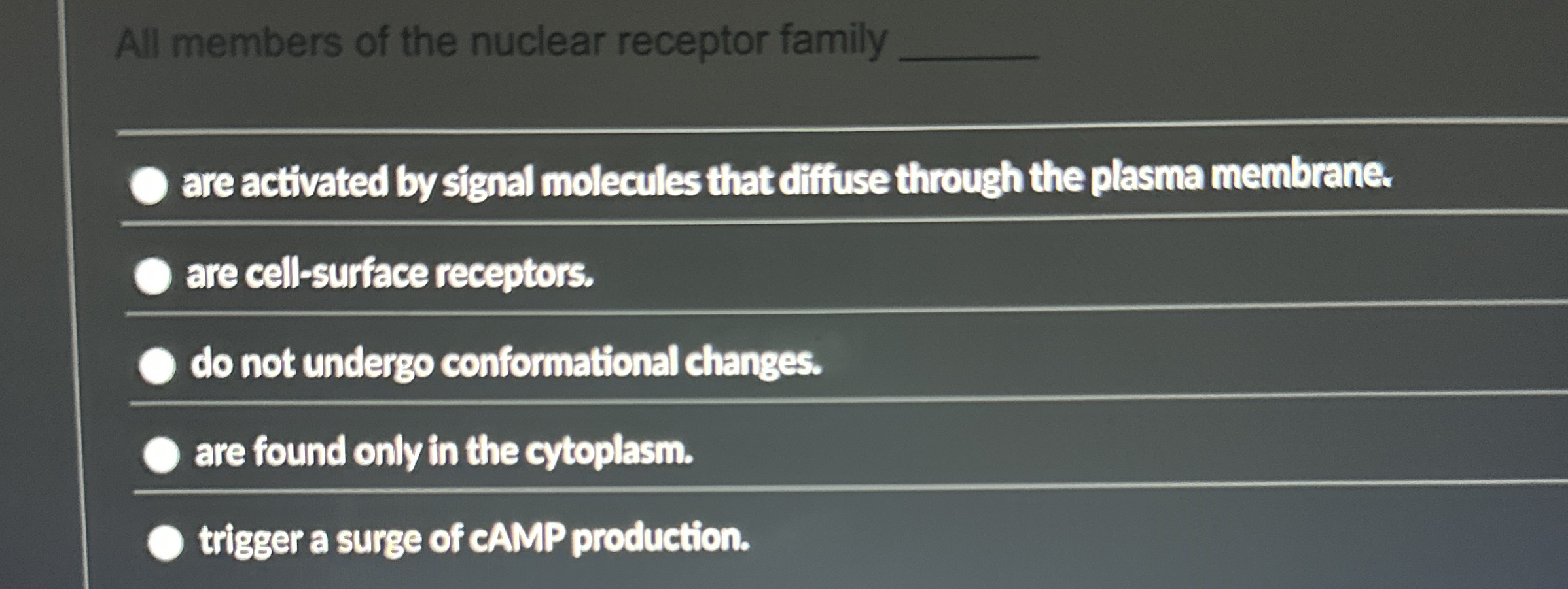 Solved All members of the nuclear receptor family q,are | Chegg.com