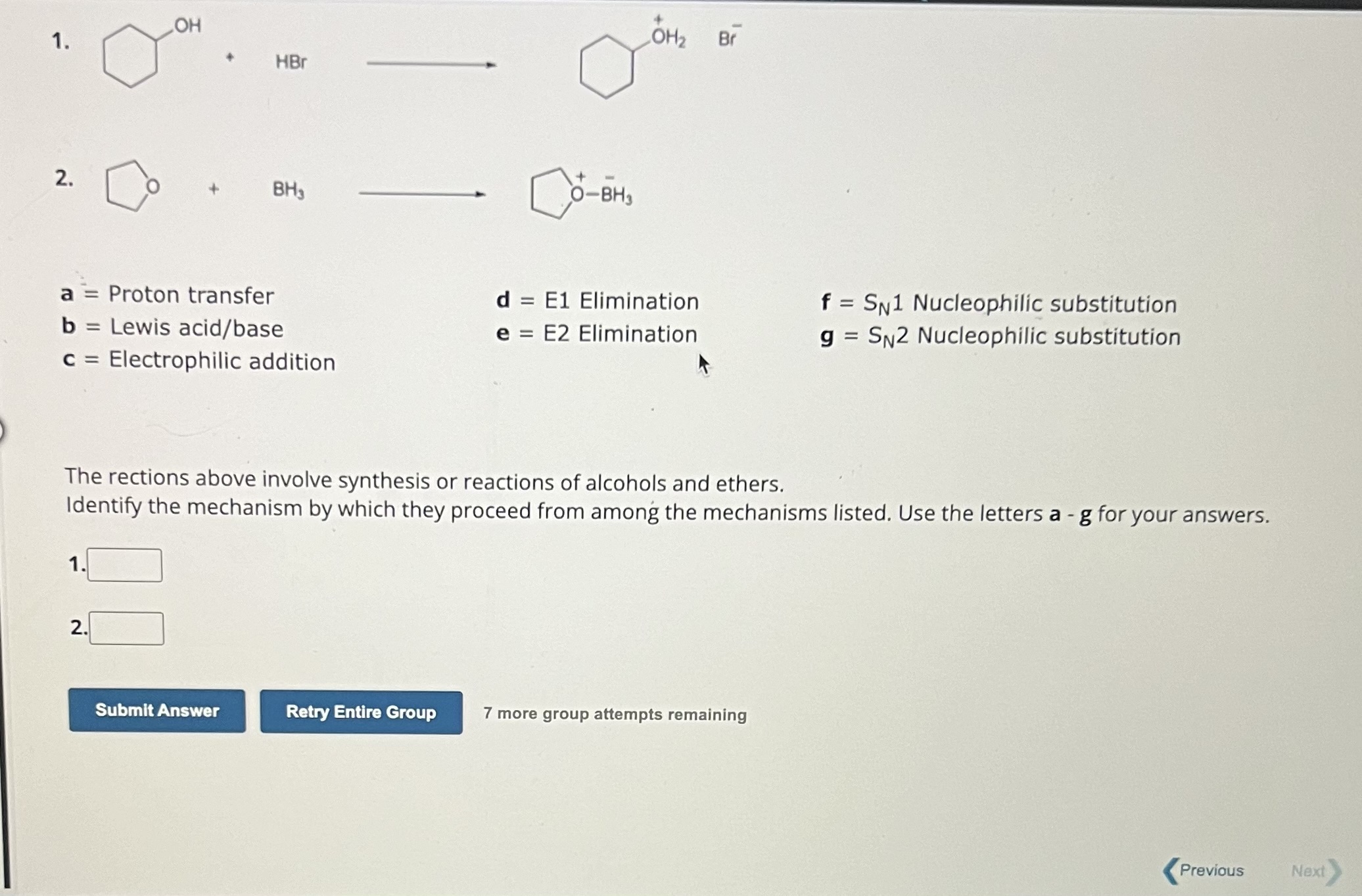 Solved The rections above involve synthesis or reactions of | Chegg.com